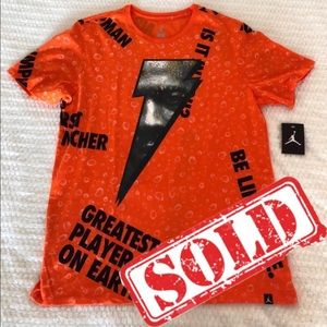 Nike Jordan Orange Gatorade Shirt Men’s XL